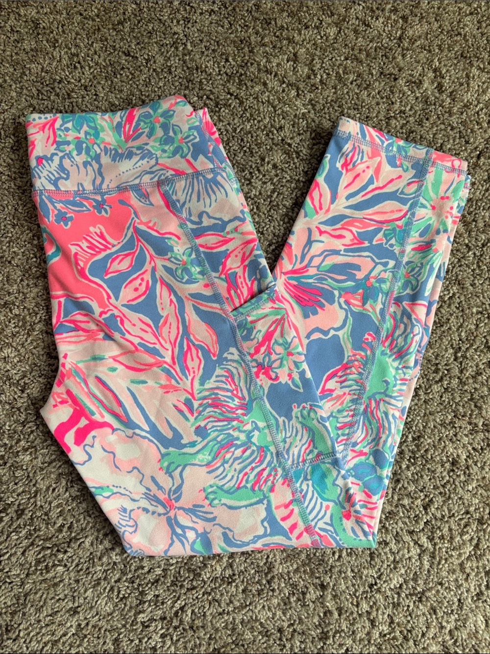 Lilly Pulitzer Multi-Color Floral Print Leggings